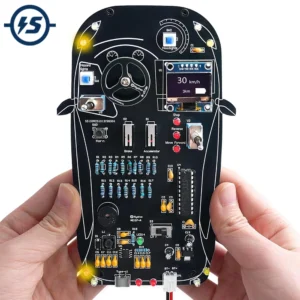 Auto-Fahrer-Simulator Lötübungs-Set DIY Auto-Steuerungssystem mit LCD-Display Cooles STEM-Projekt für Schüler und Bastler