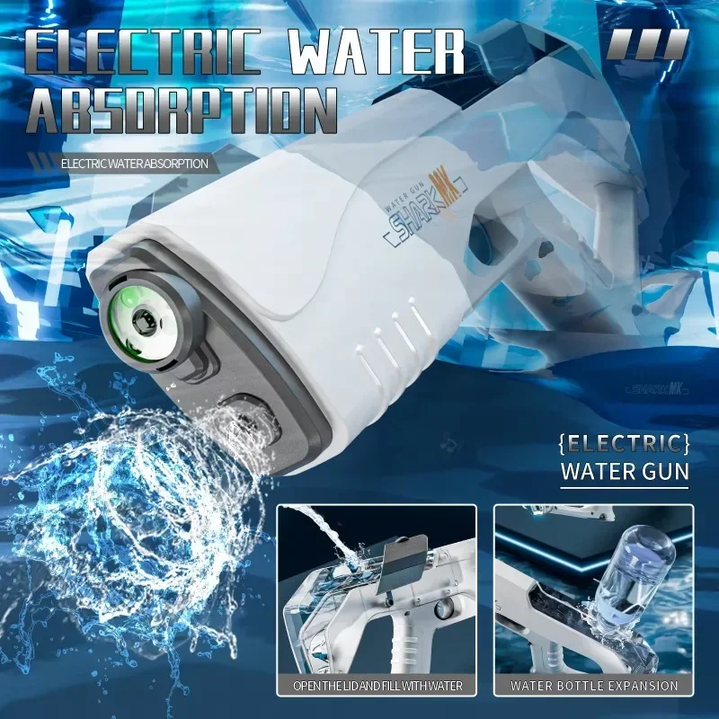 Simulated Firing Electric Water Gun Adults Children Shooting Game Automatic Water Absorb Water Blasters Summer Outdoor Kids Toys Simulated Firing Electric Water Gun Adults Children Shooting Game Automatic Water Absorb Water Blasters Summer Outdoor Kids Toys - Image 4