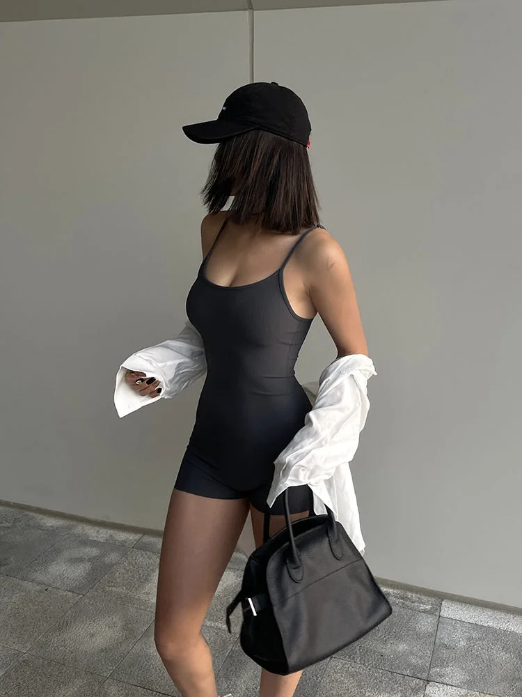 Solid Backless Tank Bodysuit Sexy Hot Camisole Top Jumpsuit Women'S Bodycon Summer Black Sleeveless Slim Rompers Y2K Clothing Solid Backless Tank Bodysuit Sexy Hot Camisole Top Jumpsuit Women'S Bodycon Summer Black Sleeveless Slim Rompers Y2K Clothing - Image 6