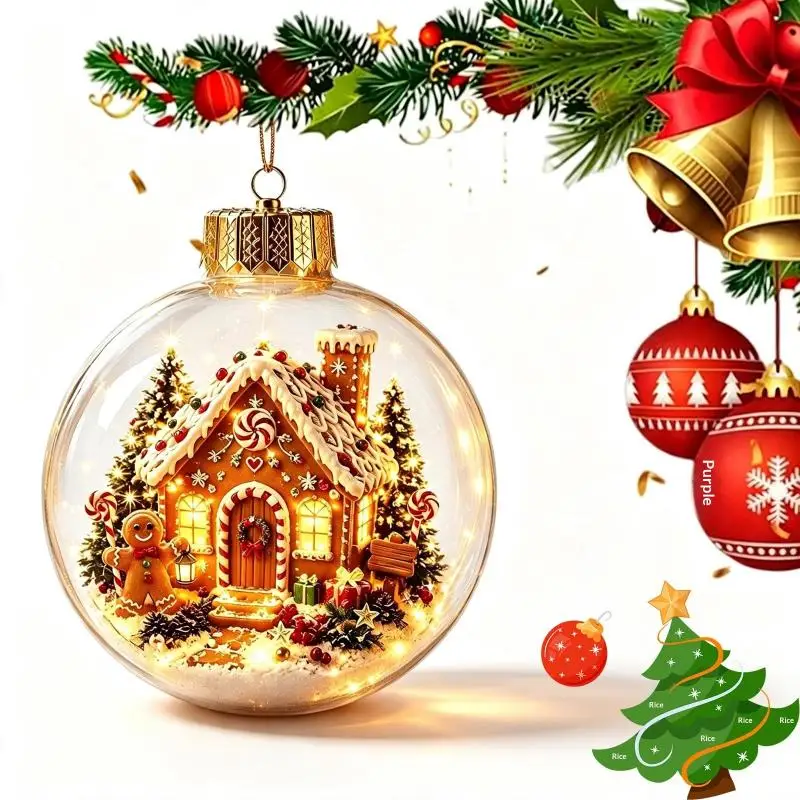 Heißer Verkauf: Warmes, Leuchtendes Led-Mini-Diorama-Weihnachtsornament Zum Aufhängen Für Die Dekoration Von Weihnachtsbäumen Heißer Verkauf: Warmes, Leuchtendes Led-Mini-Diorama-Weihnachtsornament Zum Aufhängen Für Die Dekoration Von Weihnachtsbäumen - Image 9