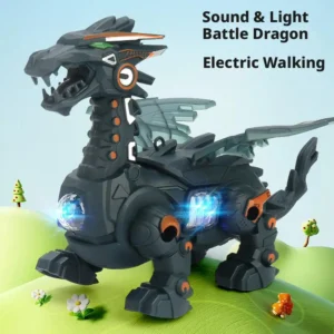 Simulierter Feuer-Dinosaurier mit Wassersprühfunktion, coolem Licht und Elektromotor – Unterhaltungs- und Lernspielzeug für Jungen als Geschenk