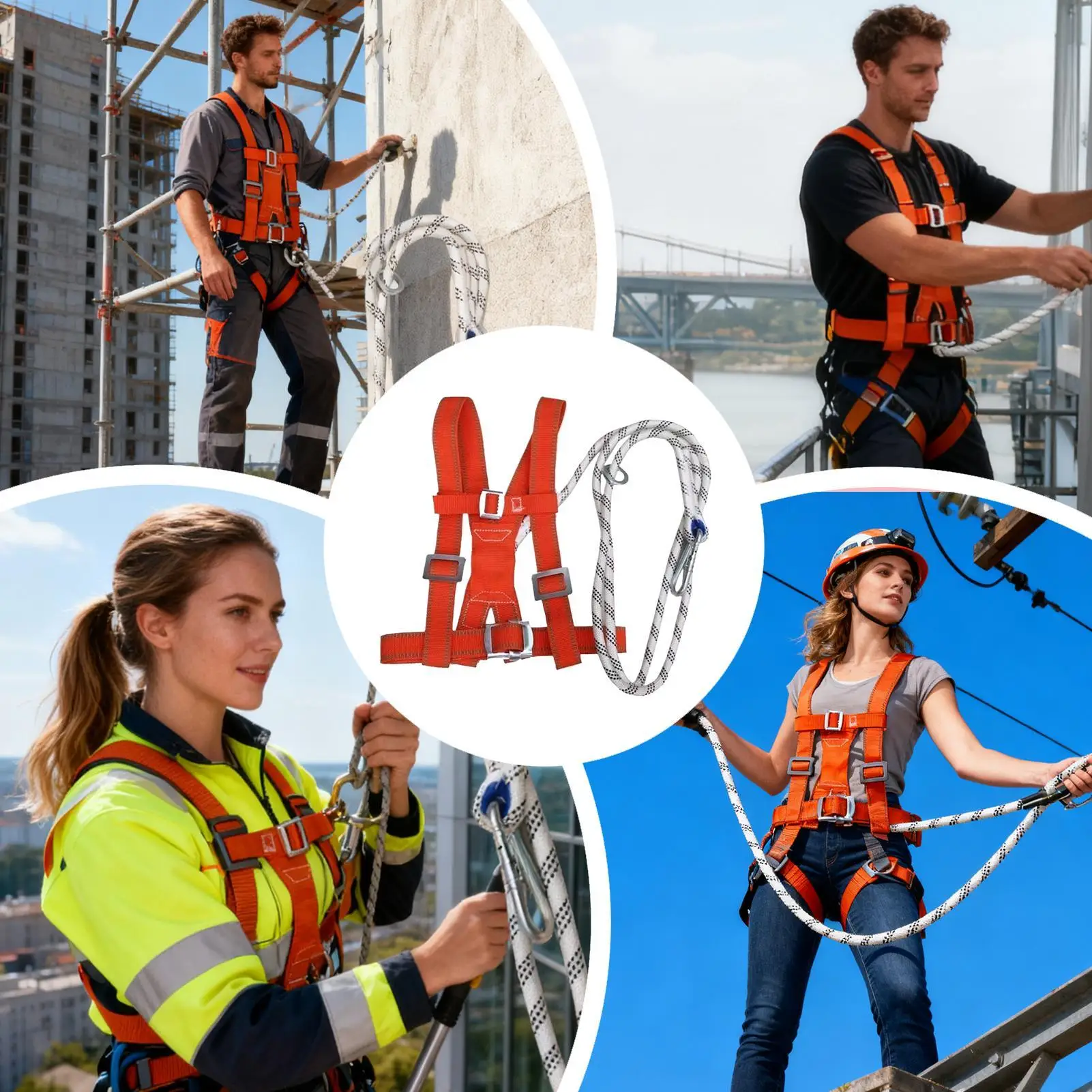 Sicherheitsgurt-Set Mit Sturzschutz Und Stoßdämpfendem Verbindungsgurt Dachdecker-Arbeitsgurte Ganzkörper-Sicherheitsgurt Für Bauarbeiten Sicherheitsgurt-Set Mit Sturzschutz Und Stoßdämpfendem Verbindungsgurt Dachdecker-Arbeitsgurte Ganzkörper-Sicherheitsgurt Für Bauarbeiten