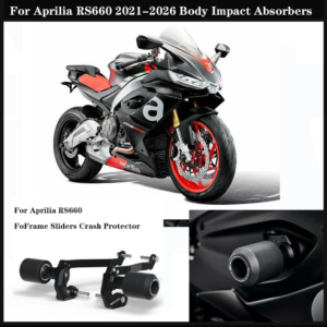 Für Aprilia RS660 2021-2026 Motorrad Sturzschutz Rahmen-Slider Verkleidungsschutz Crashpad Protektor Karosserie-Aufprallabsorber