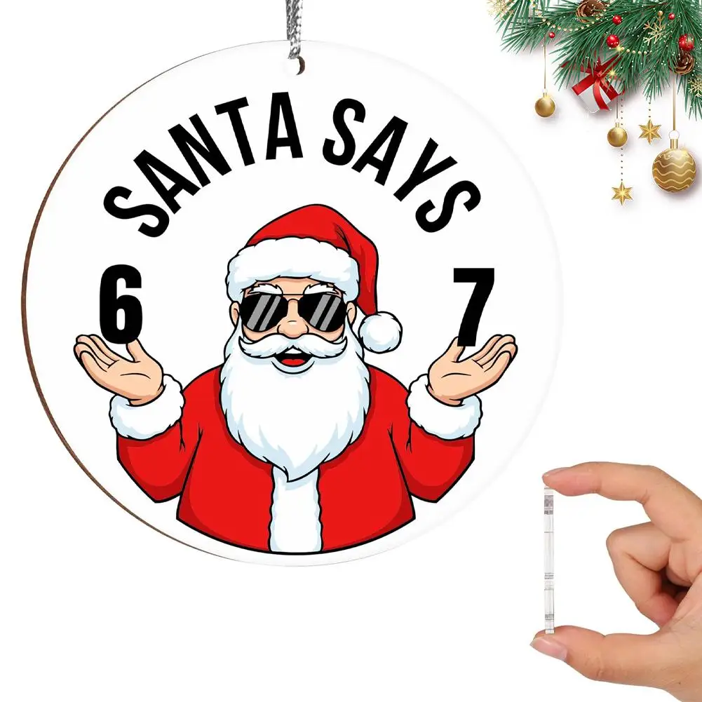 Lustiger Weihnachtsmann Sagt Sechs Sieben Weihnachtsornamente, Lustige 67-Meme-Ornamente Für Den Weihnachtsbaum, Gag-Geschenke, Strumpffüller Für Teenager Lustiger Weihnachtsmann Sagt Sechs Sieben Weihnachtsornamente, Lustige 67-Meme-Ornamente Für Den Weihnachtsbaum, Gag-Geschenke, Strumpffüller Für Teenager - Image 4