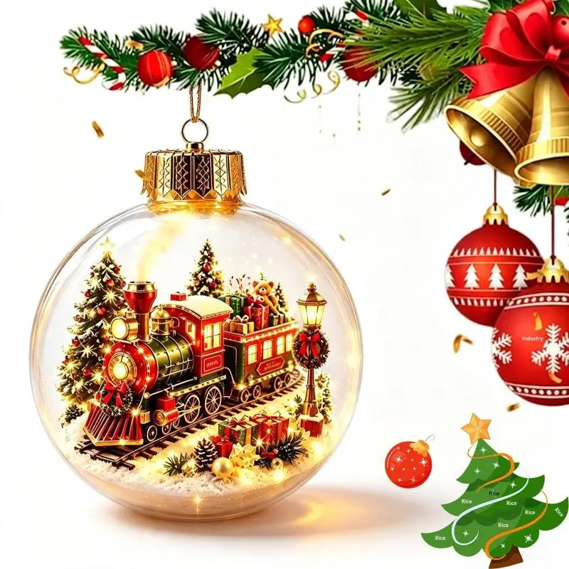 Heißer Verkauf: Warmes, Leuchtendes Led-Mini-Diorama-Weihnachtsornament Zum Aufhängen Für Die Dekoration Von Weihnachtsbäumen Heißer Verkauf: Warmes, Leuchtendes Led-Mini-Diorama-Weihnachtsornament Zum Aufhängen Für Die Dekoration Von Weihnachtsbäumen - Image 5