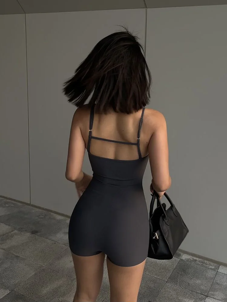Solid Backless Tank Bodysuit Sexy Hot Camisole Top Jumpsuit Women'S Bodycon Summer Black Sleeveless Slim Rompers Y2K Clothing Solid Backless Tank Bodysuit Sexy Hot Camisole Top Jumpsuit Women'S Bodycon Summer Black Sleeveless Slim Rompers Y2K Clothing - Image 5