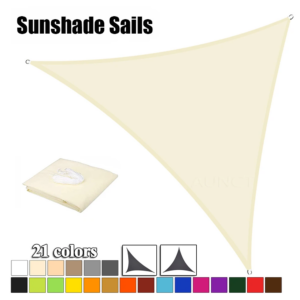 5x5x5/2x2x2M Wasserdichter Sonnenschutz Dreieck Sonnenschutz Schutz Außenüberdachung Garten Terrasse Pool Sonnensegel Markise Schattentuch