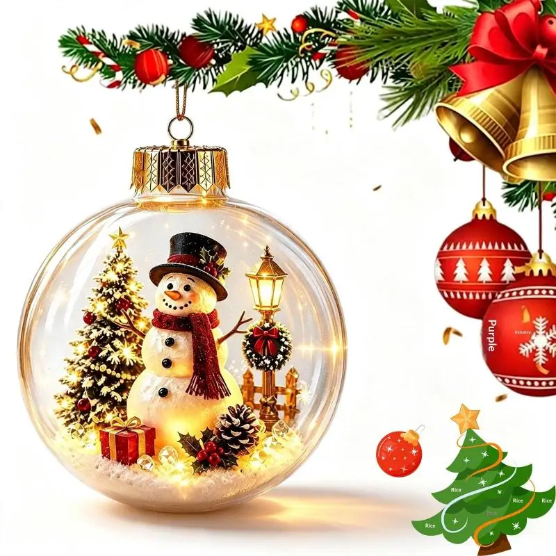 Heißer Verkauf: Warmes, Leuchtendes Led-Mini-Diorama-Weihnachtsornament Zum Aufhängen Für Die Dekoration Von Weihnachtsbäumen Heißer Verkauf: Warmes, Leuchtendes Led-Mini-Diorama-Weihnachtsornament Zum Aufhängen Für Die Dekoration Von Weihnachtsbäumen - Image 6