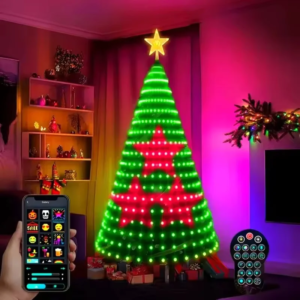 Weihnachtsbaum-LED-Lichter 400 LEDs Intelligente RGB-LED-Lichterkette Feiertagsdekoration für Innen- und Außenbereich APP/Fernbedienung
