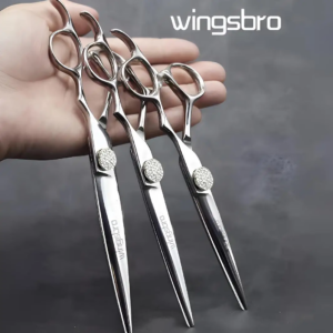 6/7/8 Zoll Professionelles Friseur-Scherenset, Wingsbro Silberne Edelstahlscheren