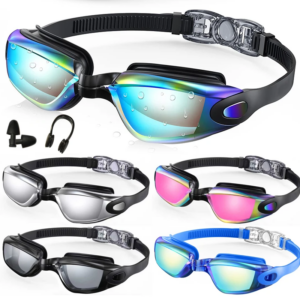 Schwimmbrille für Erwachsene: Wasserdicht, beschlagfrei, HD, galvanisiert, Unisex, UV-Schutz
