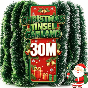 2M-30M Weihnachts-Lametta-Bänder, Girlanden, künstliche Madder-Bänder, DIY-Kranz, Party-Deko, Weihnachtsbaum-Hängeornamente