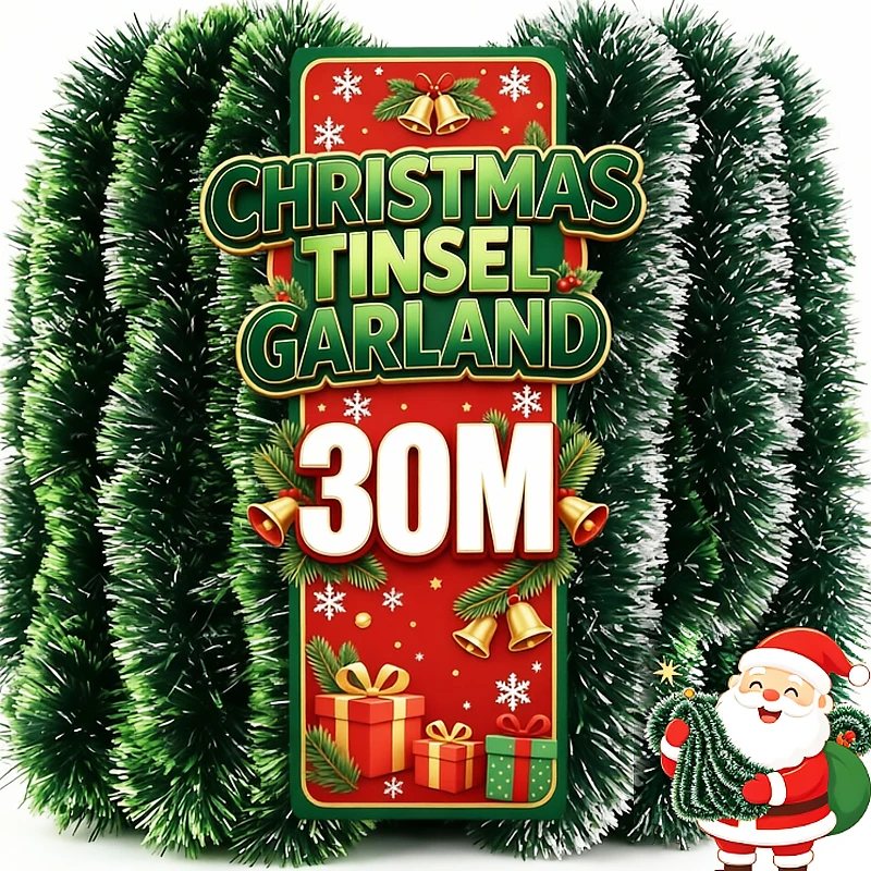 2M-30M Weihnachts-Lametta-Bänder, Girlanden, Künstliche Madder-Bänder, Diy-Kranz, Party-Deko, Weihnachtsbaum-Hängeornamente 2M-30M Weihnachts-Lametta-Bänder, Girlanden, Künstliche Madder-Bänder, Diy-Kranz, Party-Deko, Weihnachtsbaum-Hängeornamente