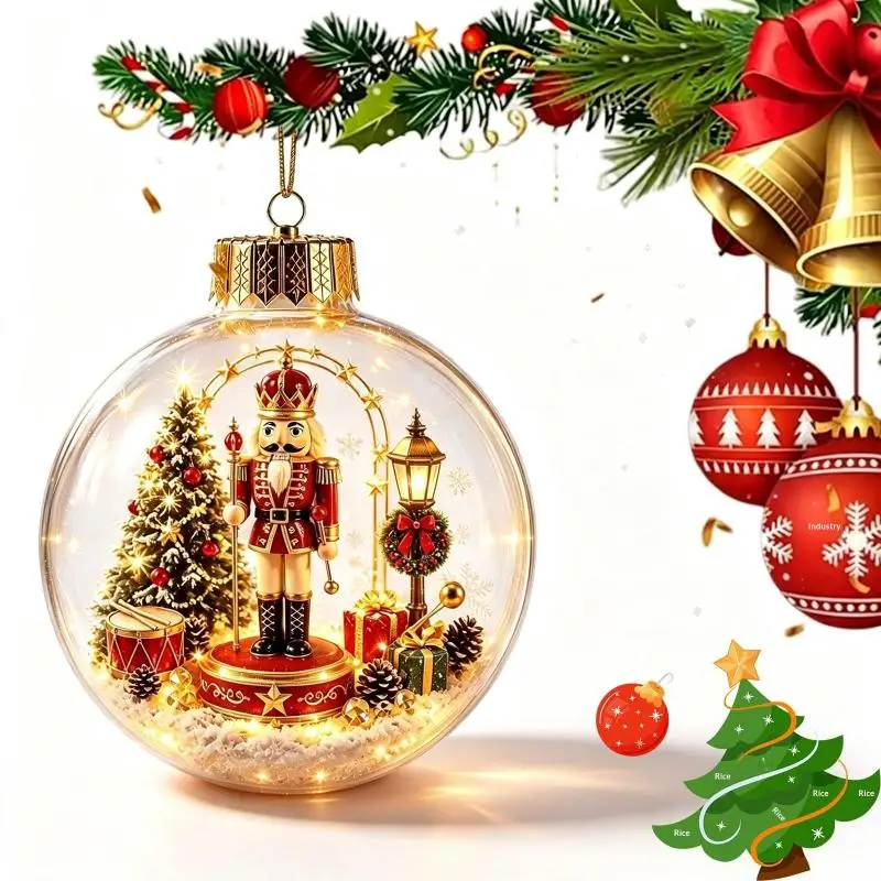 Heißer Verkauf: Warmes, Leuchtendes Led-Mini-Diorama-Weihnachtsornament Zum Aufhängen Für Die Dekoration Von Weihnachtsbäumen Heißer Verkauf: Warmes, Leuchtendes Led-Mini-Diorama-Weihnachtsornament Zum Aufhängen Für Die Dekoration Von Weihnachtsbäumen - Image 4