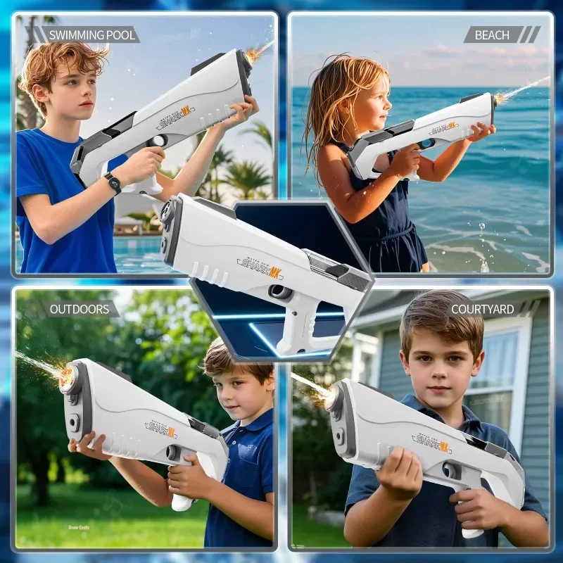 Simulated Firing Electric Water Gun Adults Children Shooting Game Automatic Water Absorb Water Blasters Summer Outdoor Kids Toys Simulated Firing Electric Water Gun Adults Children Shooting Game Automatic Water Absorb Water Blasters Summer Outdoor Kids Toys - Image 6