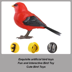 Simulation Vogel Spielzeug Realistische Tier Elektrische Vögel Spielzeug Outdoor Dekorationen Licht & Sprachsteuerung Baum Ornamente Outdoor