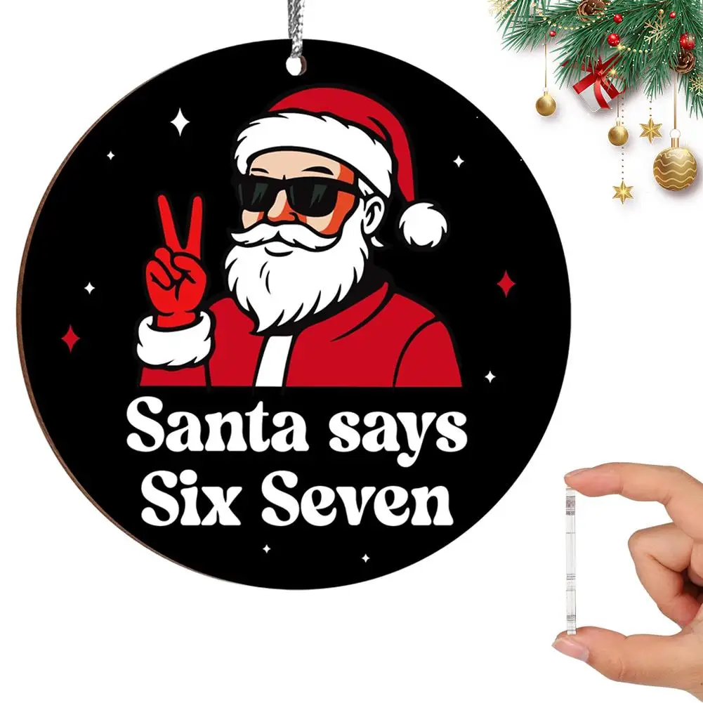 Lustiger Weihnachtsmann Sagt Sechs Sieben Weihnachtsornamente, Lustige 67-Meme-Ornamente Für Den Weihnachtsbaum, Gag-Geschenke, Strumpffüller Für Teenager Lustiger Weihnachtsmann Sagt Sechs Sieben Weihnachtsornamente, Lustige 67-Meme-Ornamente Für Den Weihnachtsbaum, Gag-Geschenke, Strumpffüller Für Teenager - Image 2