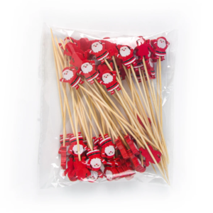 50/100 stücke Weihnachten Obst Lebensmittel Sticks Santa Claus Schneeflocke Schneemann Cocktail Zahnstocher Cupcake Topper Weihnachten Party Dekoration