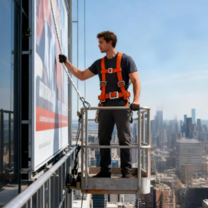 Verstellbarer Sicherheitsgurt, Absturzsicherung, Ganzkörpergurt mit doppeltem Riemen für die Fensterreinigung, Lager, Bau und Arbeit