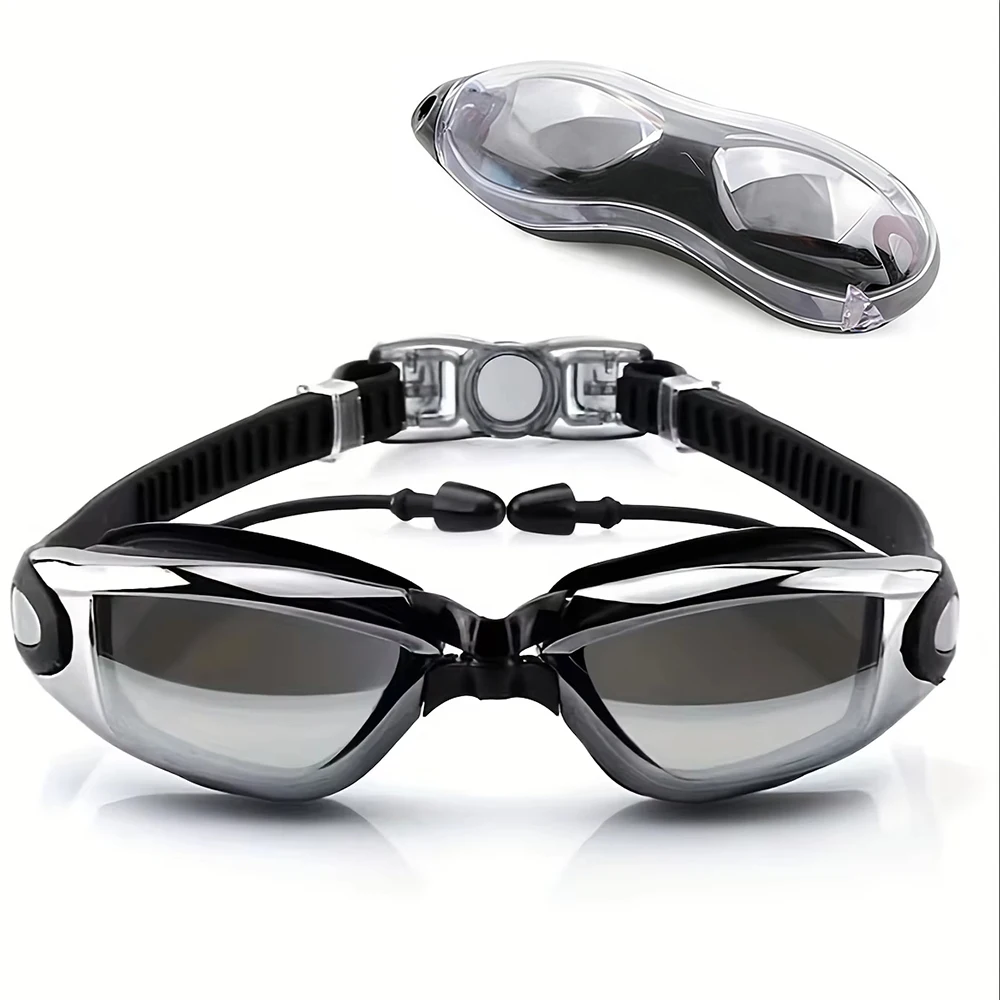 Swimming Goggles With Integrated Earplugs Adult Pool Glasses Anti Fog Men Women Uv Protection Optical Waterproof Swim Eyewear Swimming Goggles With Integrated Earplugs Adult Pool Glasses Anti Fog Men Women Uv Protection Optical Waterproof Swim Eyewear