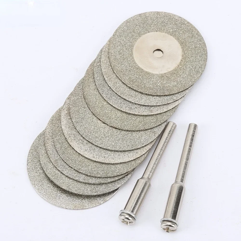 10 Stück 30 Mm Diamant-Trennscheiben Abgeschnittenes Mini-Sägeblatt Mit 2 Stück Anschluss 3 Mm Schaft Für Dremel Drill Fit Drehwerkzeug 10 Stück 30 Mm Diamant-Trennscheiben Abgeschnittenes Mini-Sägeblatt Mit 2 Stück Anschluss 3 Mm Schaft Für Dremel Drill Fit Drehwerkzeug