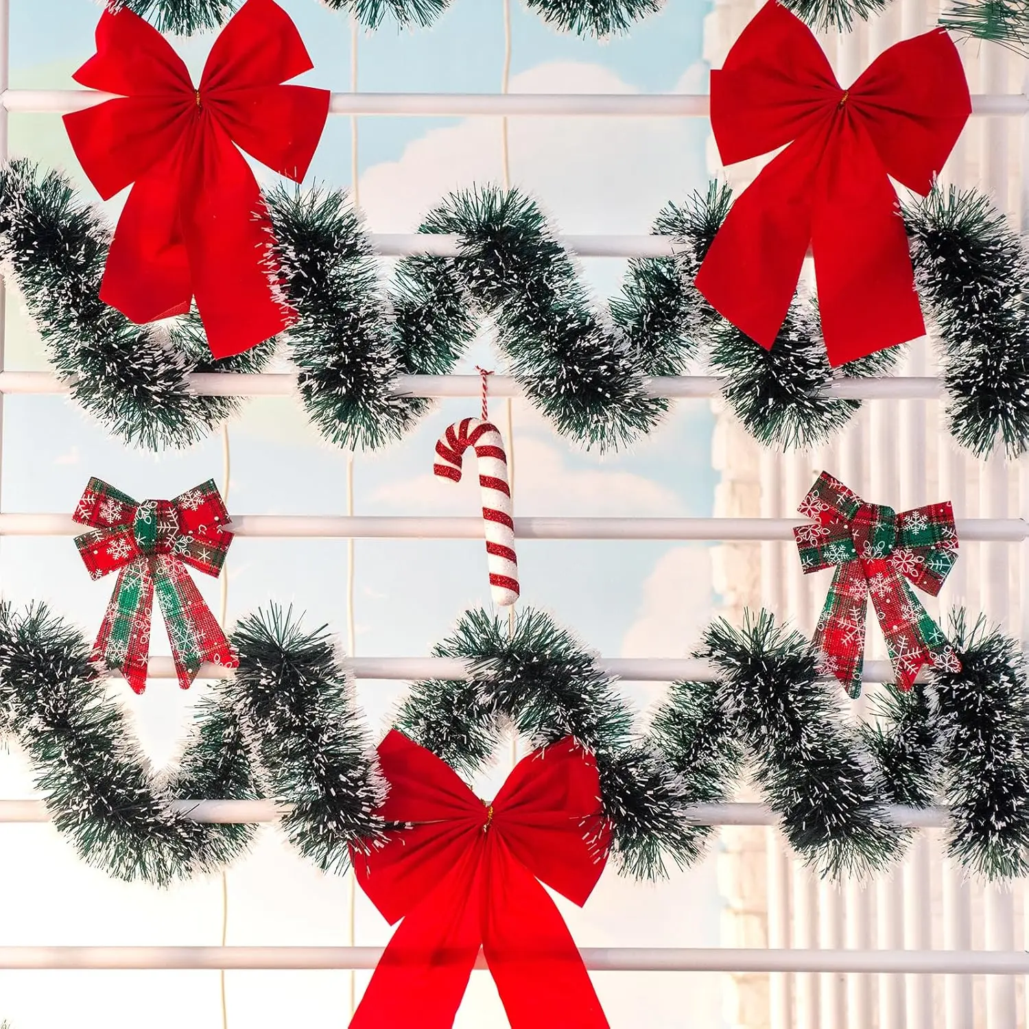 2M-30M Weihnachts-Lametta-Bänder, Girlanden, Künstliche Madder-Bänder, Diy-Kranz, Party-Deko, Weihnachtsbaum-Hängeornamente 2M-30M Weihnachts-Lametta-Bänder, Girlanden, Künstliche Madder-Bänder, Diy-Kranz, Party-Deko, Weihnachtsbaum-Hängeornamente - Image 3