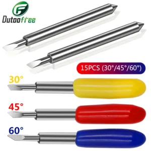 15pcs 30/45/60 Grad Ersatz klingen Roland Cricut Schneide plotter Vinyl Cutter Messerklingen Elektro werkzeuge Schneide plotter