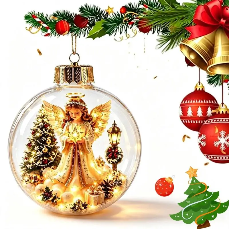 Heißer Verkauf: Warmes, Leuchtendes Led-Mini-Diorama-Weihnachtsornament Zum Aufhängen Für Die Dekoration Von Weihnachtsbäumen Heißer Verkauf: Warmes, Leuchtendes Led-Mini-Diorama-Weihnachtsornament Zum Aufhängen Für Die Dekoration Von Weihnachtsbäumen - Image 8