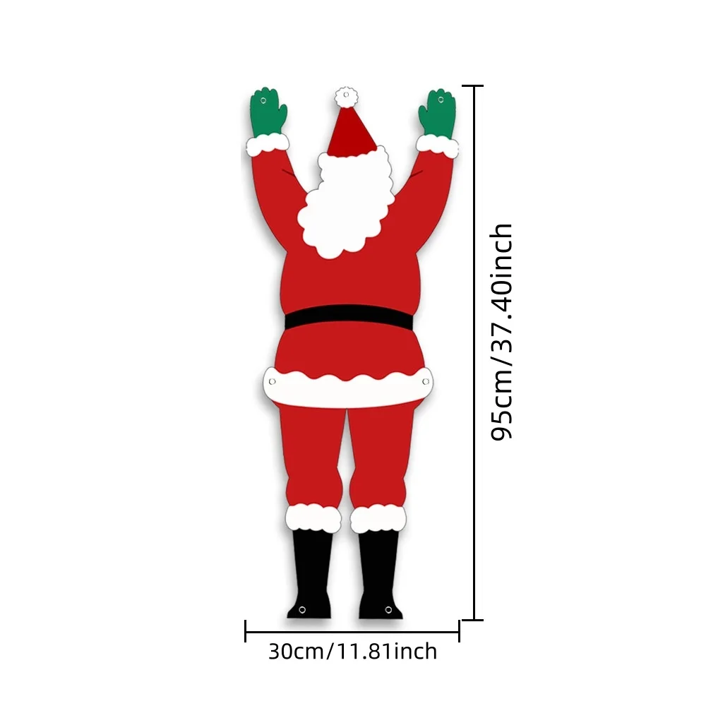 Weihnachtliche Hängedekoration Mit Weihnachtsmann-Ausschnitt, Weihnachtsmann-Ornament Für Veranda, Dachvorsprung, Haustür, Terrasse, Feiertagsdekoration, Weihnachtsfeier, Haus- Und Gartendekoration Weihnachtliche Hängedekoration Mit Weihnachtsmann-Ausschnitt, Weihnachtsmann-Ornament Für Veranda, Dachvorsprung, Haustür, Terrasse, Feiertagsdekoration, Weihnachtsfeier, Haus- Und Gartendekoration - Image 9