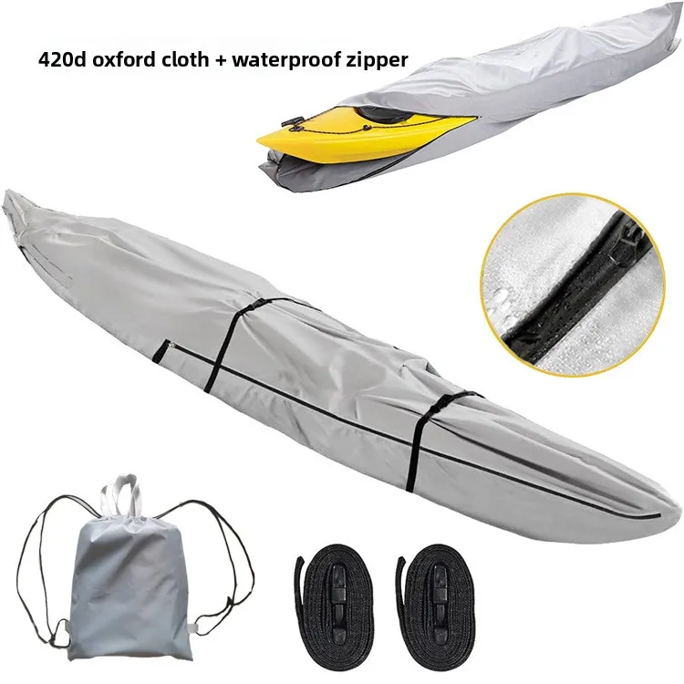 Für Kanu Kajak Full-Cover Boot Schutz Staubdicht Kanu Abdeckung Wasser Sport Vollständige Abdeckung Fischerboot Abdeckung 420D Oxford Tuch Für Kanu Kajak Full-Cover Boot Schutz Staubdicht Kanu Abdeckung Wasser Sport Vollständige Abdeckung Fischerboot Abdeckung 420D Oxford Tuch - Image 3