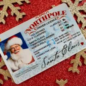 1 ~ 10 Karten Weihnachtsmann Fliegende Lizenz Heiligabend Führerschein Weihnachtsgeschenk für Kinder Kinder Weihnachtsdekoration 2024