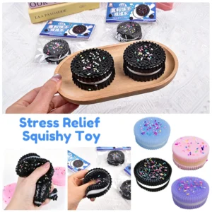 Simulations-Kekse Squishy Spielzeug Stressabbau Anti-Angst Quetsch-Fidget-Spielzeug Formbar Superweich Langsam Aufsteigend für Erwachsene Geschenke