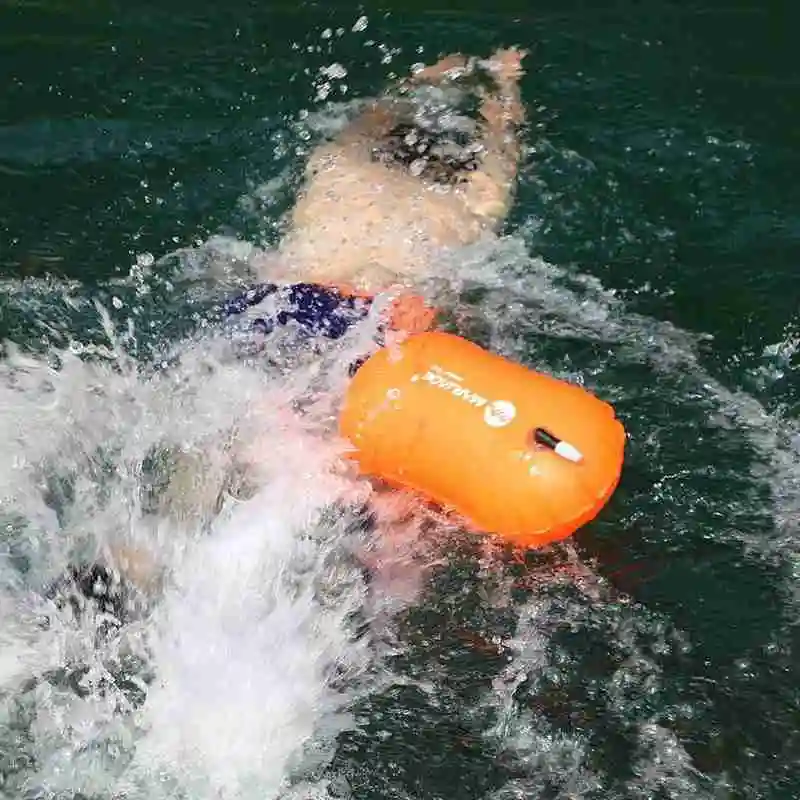 Schwimmbad-Boje, Aufblasbare Rettungsboje, Pvc-Aufblasbeutel, Trockentasche, Driftbeutel, Poolzubehör Für Offenes Wasser Schwimmbad-Boje, Aufblasbare Rettungsboje, Pvc-Aufblasbeutel, Trockentasche, Driftbeutel, Poolzubehör Für Offenes Wasser - Image 3