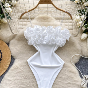 SINGREINY Summer Streetwear Sheath Open Crotch Bodysuits Sleeveless Backless Short Rompers Women Solid 3D Flowers Sexy Playsuits
