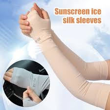 Ice Silk Sunscreen Sleeves Solid Color Simple Korean Version for Driving Cycling Sun Shading UV Protection Summer 2026 NEW
