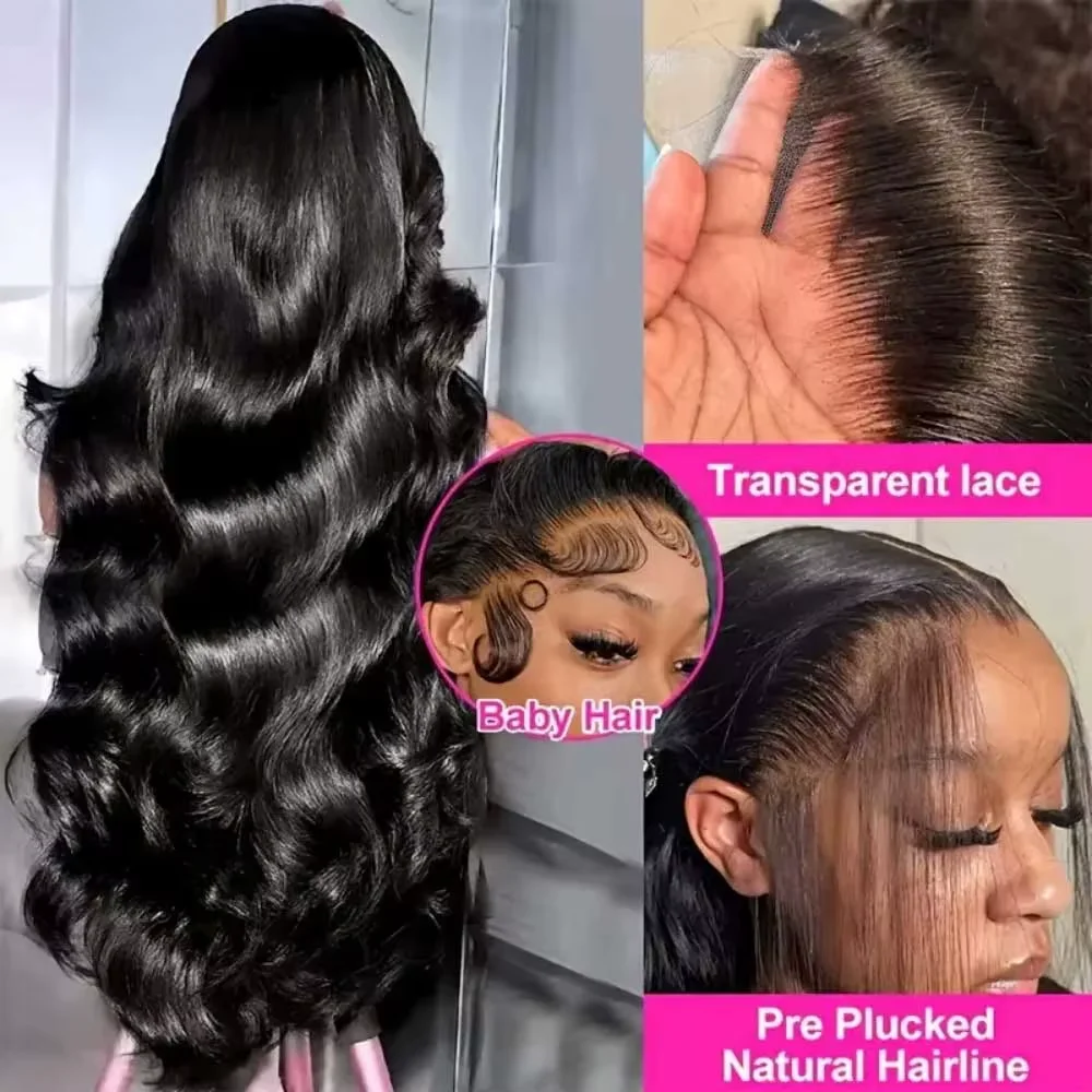 300 Density 30 36 Inch Body Wave Lace Frontal Human Hair Wigs 13X6 13X4 Remy Transparent 5X5 Glueless Wig Lace Front Wig 300 Density 30 36 Inch Body Wave Lace Frontal Human Hair Wigs 13X6 13X4 Remy Transparent 5X5 Glueless Wig Lace Front Wig - Image 4