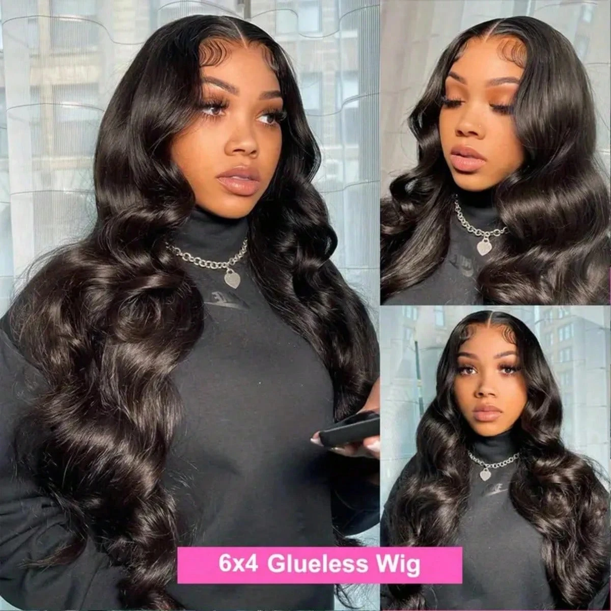 Wear And Go Glueless Wigs Human Hair Hd Body Wave Lace Closure Wigs Human Hair For Women 5X5 Glueless Wear To Go Natural Black Wear And Go Glueless Wigs Human Hair Hd Body Wave Lace Closure Wigs Human Hair For Women 5X5 Glueless Wear To Go Natural Black - Image 5