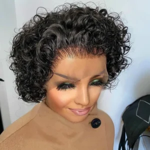 Pixie Cut Perücke Echthaar 13x1 Spitze Frontal Perücken Echthaar Kurze Bob Echthaar Perücken Für Schwarze Frauen Spitze Front Echthaar Perücke