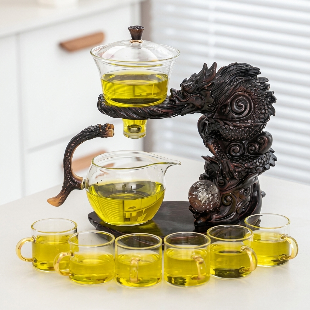Startseite Lazy Tea Set Magnetische Teekanne Mit Teetassen Und Teetablett