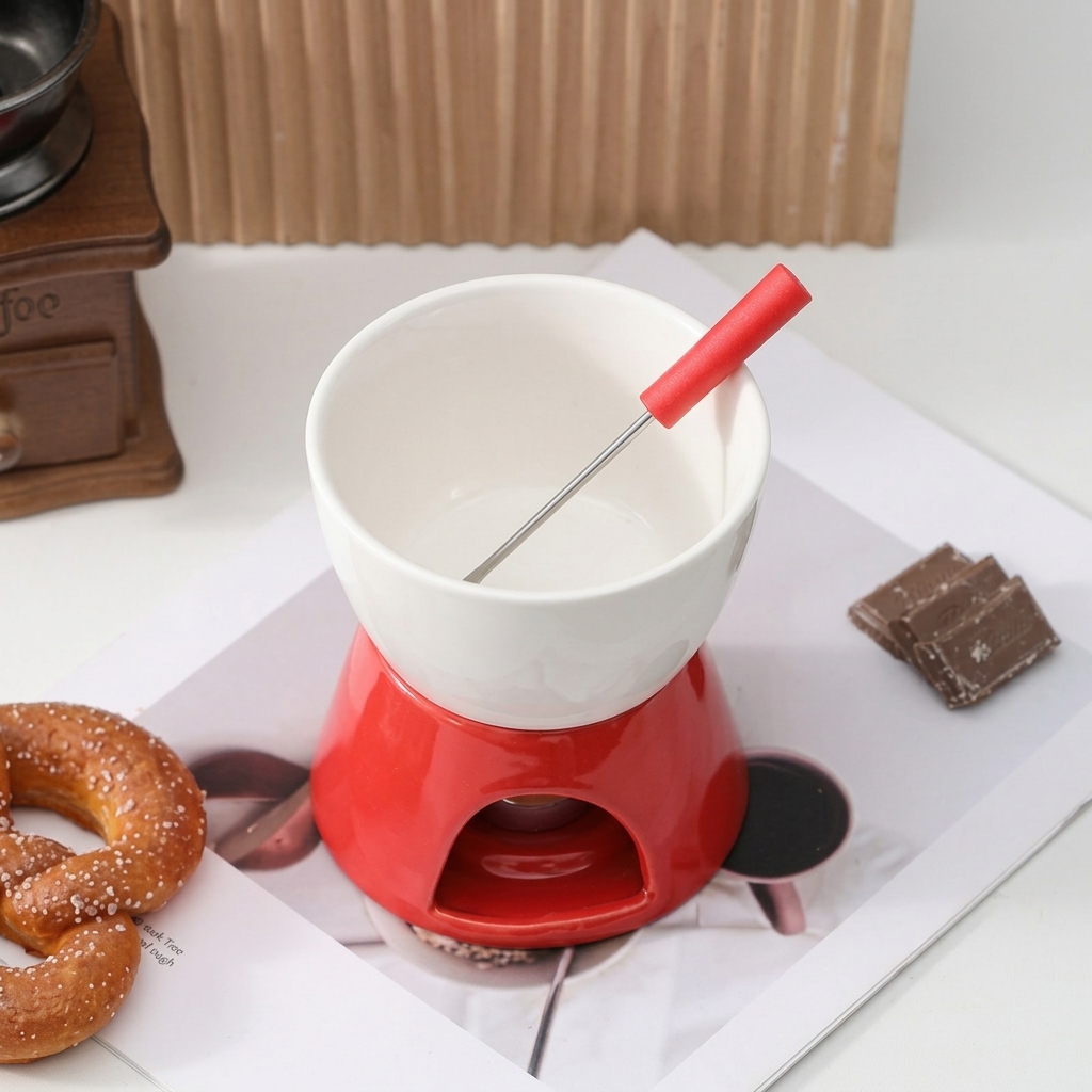 Startseite Keramik-Schokoladenfondue-Set