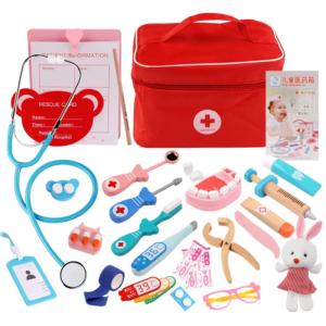 Pretend Spielen Haus Arzt Spielzeug Holz Medizinische Toolbox Zahnarzt Set Simulation Spielen Haus Spielzeug Rolle Spielen Leben Fähigkeiten Für Kinder