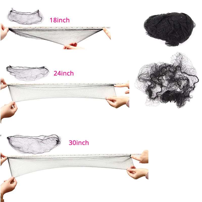 Nunify Haarnetze schwarz, 100 Stück, unsichtbar und elastisch – für Perücken – Bild 3