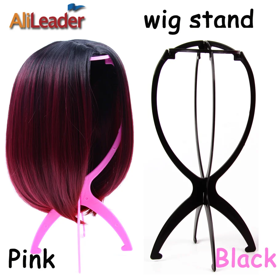 Alileader Günstige 1-3Pcs Ajustable Perücke Steht Kunststoff Hut Display Perücke Kopf Halter Mannequin Kopf/Stehen Tragbare folding Perücke Stand – Bild 3