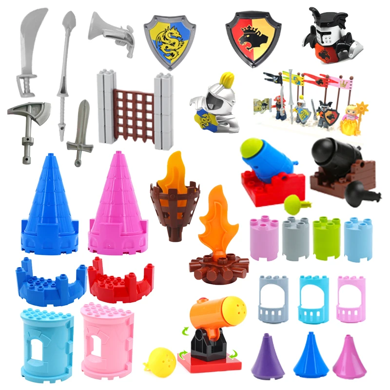 Burg Alten Krieg Szene Zubehör Große Baustein Ziegel Kanone Waffe Ritter Rüstung Militär Montage Spielzeug Für Kinder Burg Alten Krieg Szene Zubehör Große Baustein Ziegel Kanone Waffe Ritter Rüstung Militär Montage Spielzeug Für Kinder