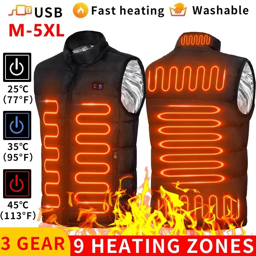 9 Heated Vest Zones Electric Heated Jackets Men Women Sportswear Heated Coat Graphene Heat Coat Usb Heating Jacket For Camping 9 Heated Vest Zones Electric Heated Jackets Men Women Sportswear Heated Coat Graphene Heat Coat Usb Heating Jacket For Camping