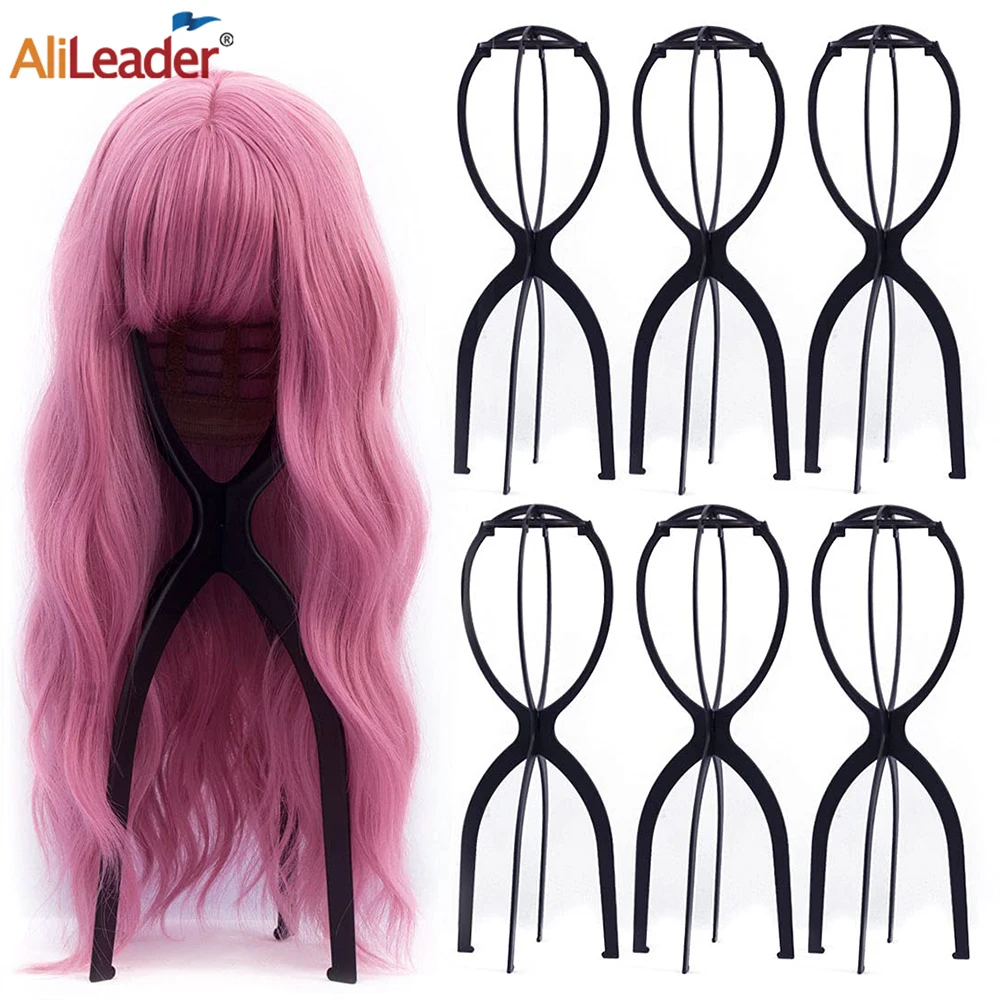 Alileader Günstige 1-3Pcs Ajustable Perücke Steht Kunststoff Hut Display Perücke Kopf Halter Mannequin Kopf/Stehen Tragbare folding Perücke Stand