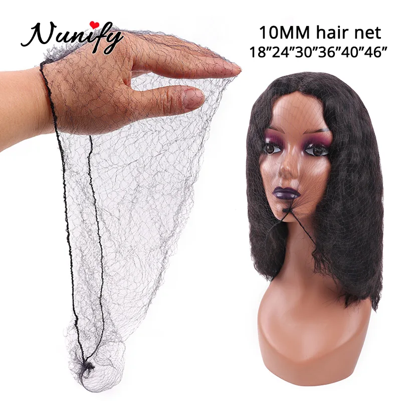Nunify Haarnetze schwarz, 100 Stück, unsichtbar und elastisch – für Perücken