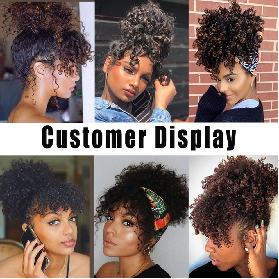 Lupu Synthetisches Kunst Haar Brötchen Haarteil Haar Afro Chignon Haar Gummis Mit Pony Kordel Zug Pferdes Chwanz Für Schwarze Frauen Lupu Synthetisches Kunst Haar Brötchen Haarteil Haar Afro Chignon Haar Gummis Mit Pony Kordel Zug Pferdes Chwanz Für Schwarze Frauen - Image 6