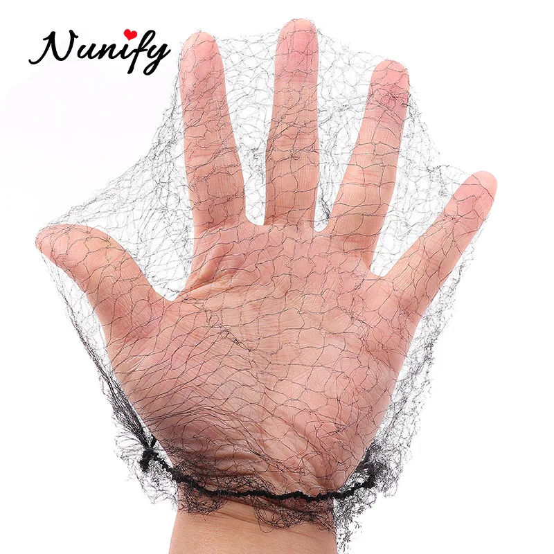 Nunify Haarnetze schwarz, 100 Stück, unsichtbar und elastisch – für Perücken – Bild 2