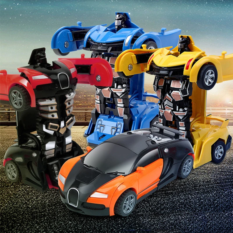 Transformation 2 In 1 Car Robot Toy For Children Mini Action Collision Deformation Inertial Car Model Vehicles Toy For Boys Transformation 2 In 1 Car Robot Toy For Children Mini Action Collision Deformation Inertial Car Model Vehicles Toy For Boys